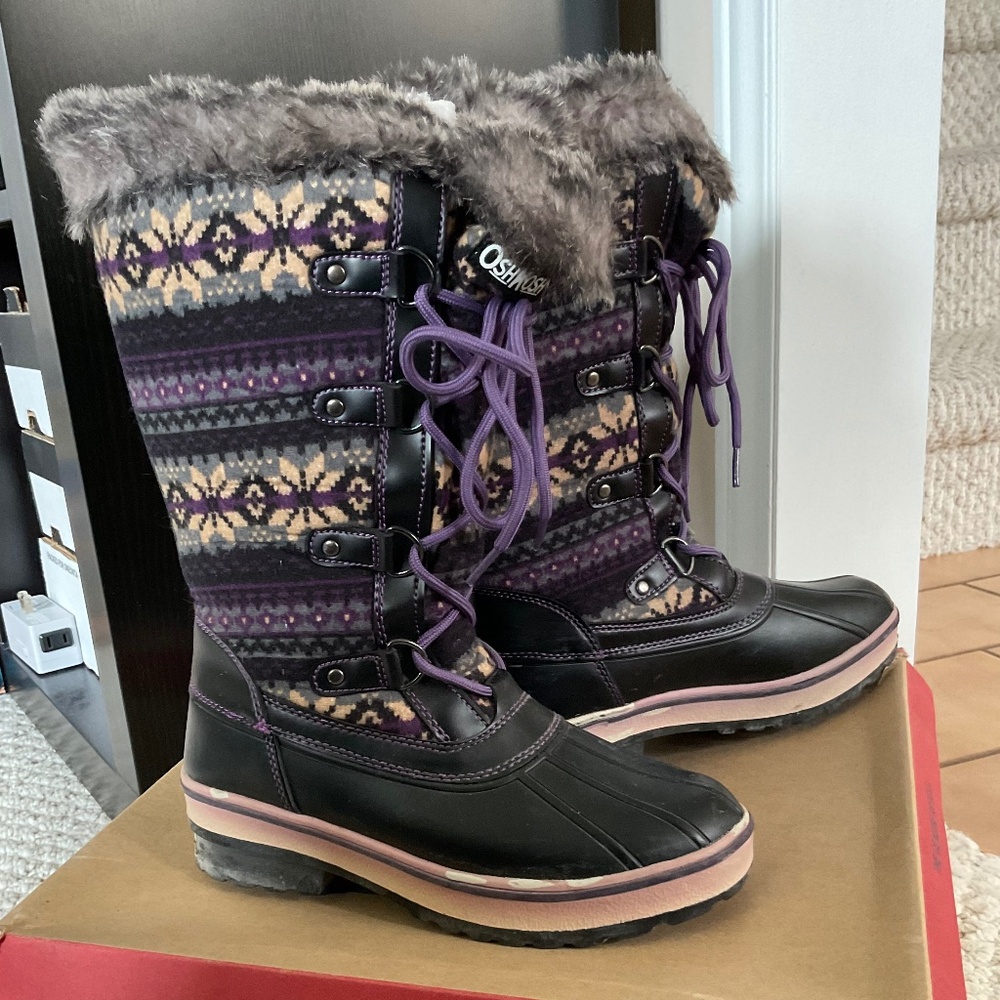 ❄️ OSHKOSH girls winter fashion boots - size 4